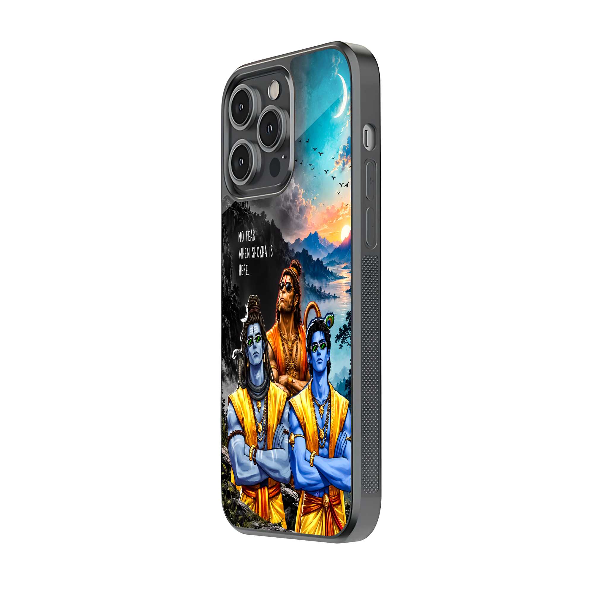 Krishna Divine Trio Glass Case Secondary image