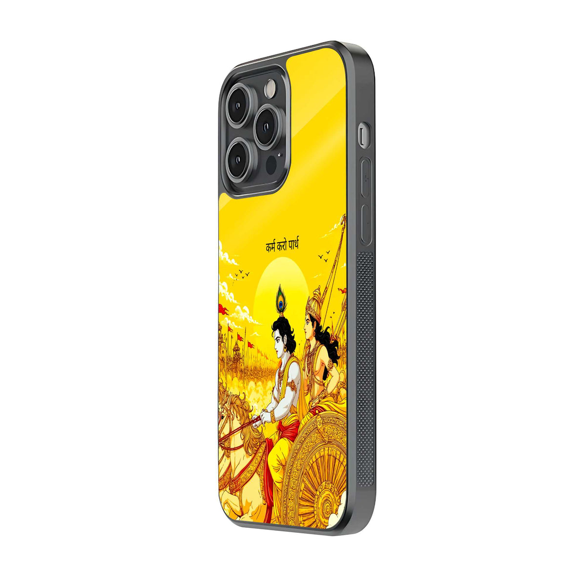 Krishna Golden Aura Glass Case