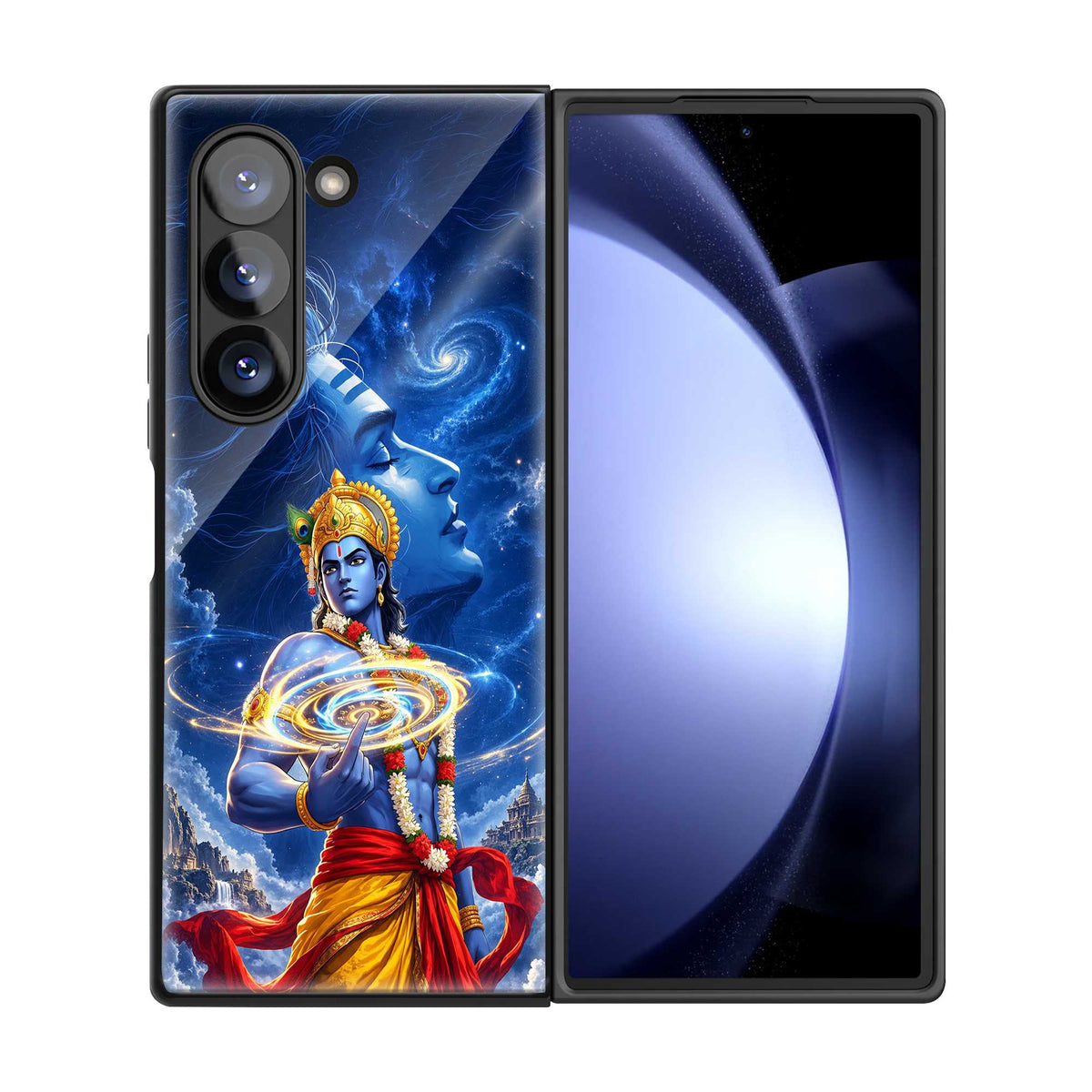 Krishna Sudarshan Chakra Samsung Z Fold Glass Case