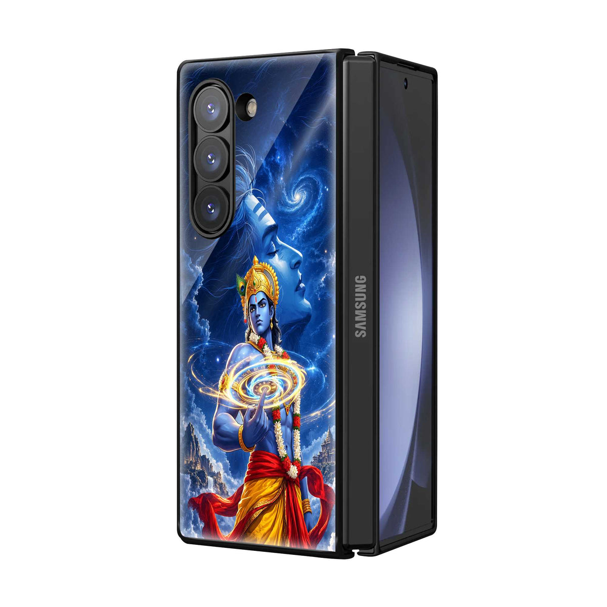 Krishna Sudarshan Chakra Samsung Z Fold Glass Case