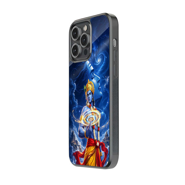 Krishna Sudarshan Chakra Glass Case