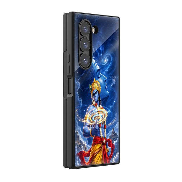 Krishna Sudarshan Chakra Samsung Z Fold Glass Case