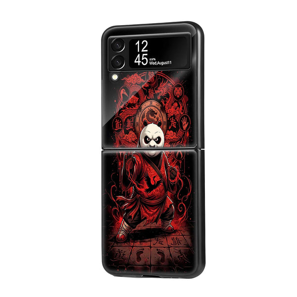 Kung Fu Panda Warrior Samsung Z Flip Glass Case