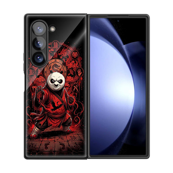 Kung Fu Panda Warrior Samsung Z Fold Glass Case