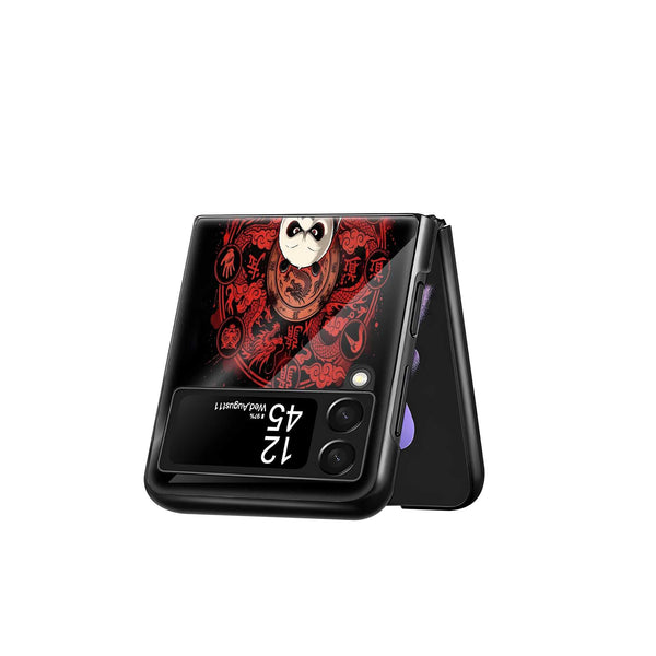 Kung Fu Panda Warrior Samsung Z Flip Glass Case