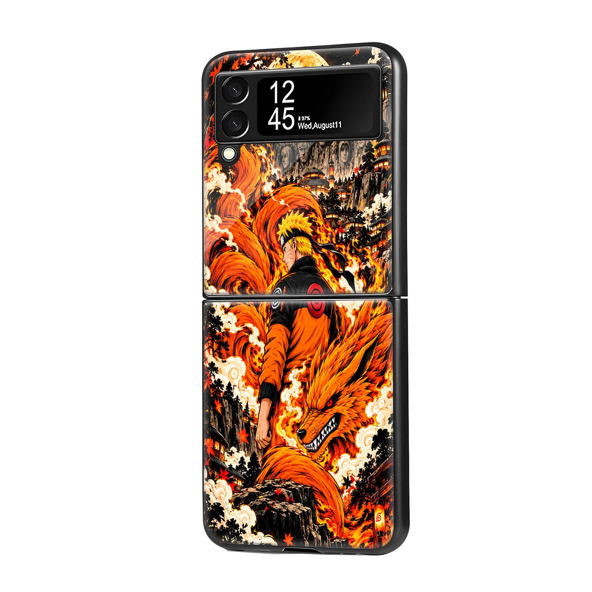 Kurama Flame Samsung Z Flip Glass Case