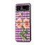 Lavender Plaid Samsung Z Flip Glass Case