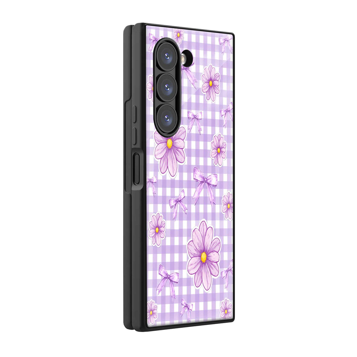 Lavender Bows Samsung Z Fold Glass Case