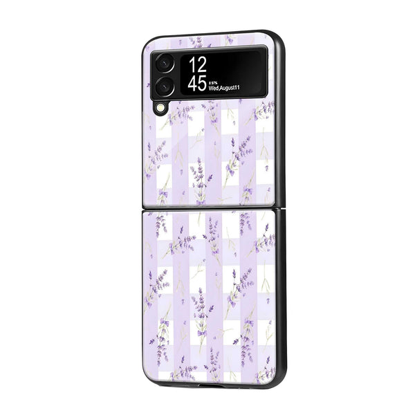 Lavender Charm Samsung Z Flip Glass Case