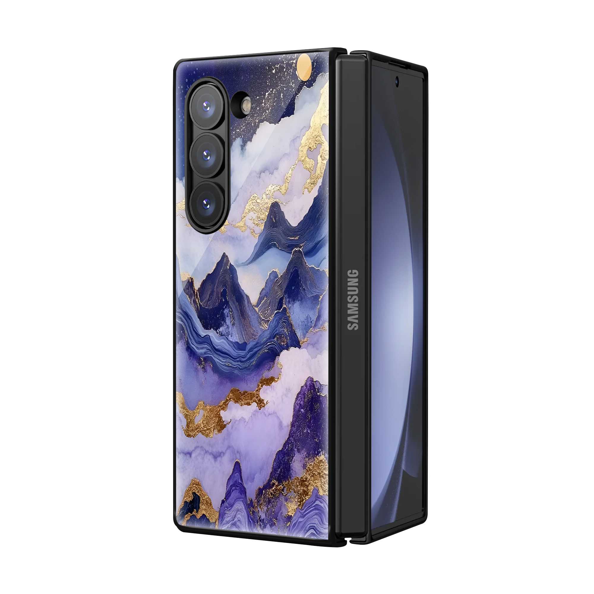 Lavender Sky Samsung Z Fold Glass Case