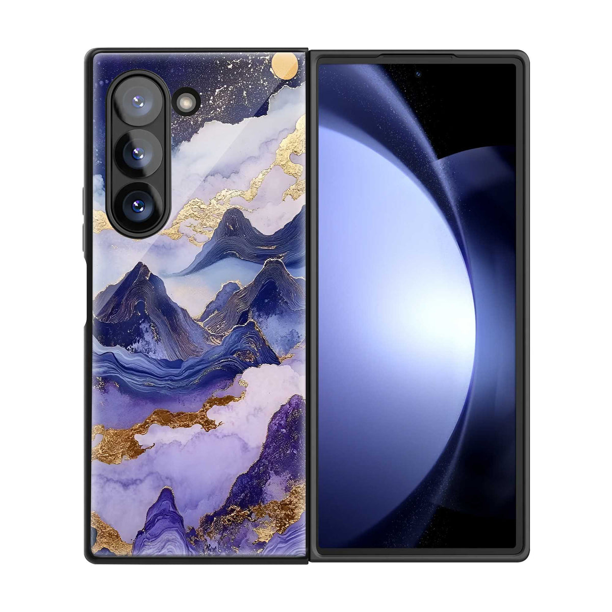 Lavender Sky Samsung Z Fold Glass Case