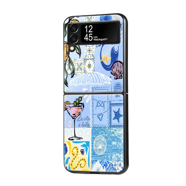 La vitamin belle Samsung Z Flip Glass Case