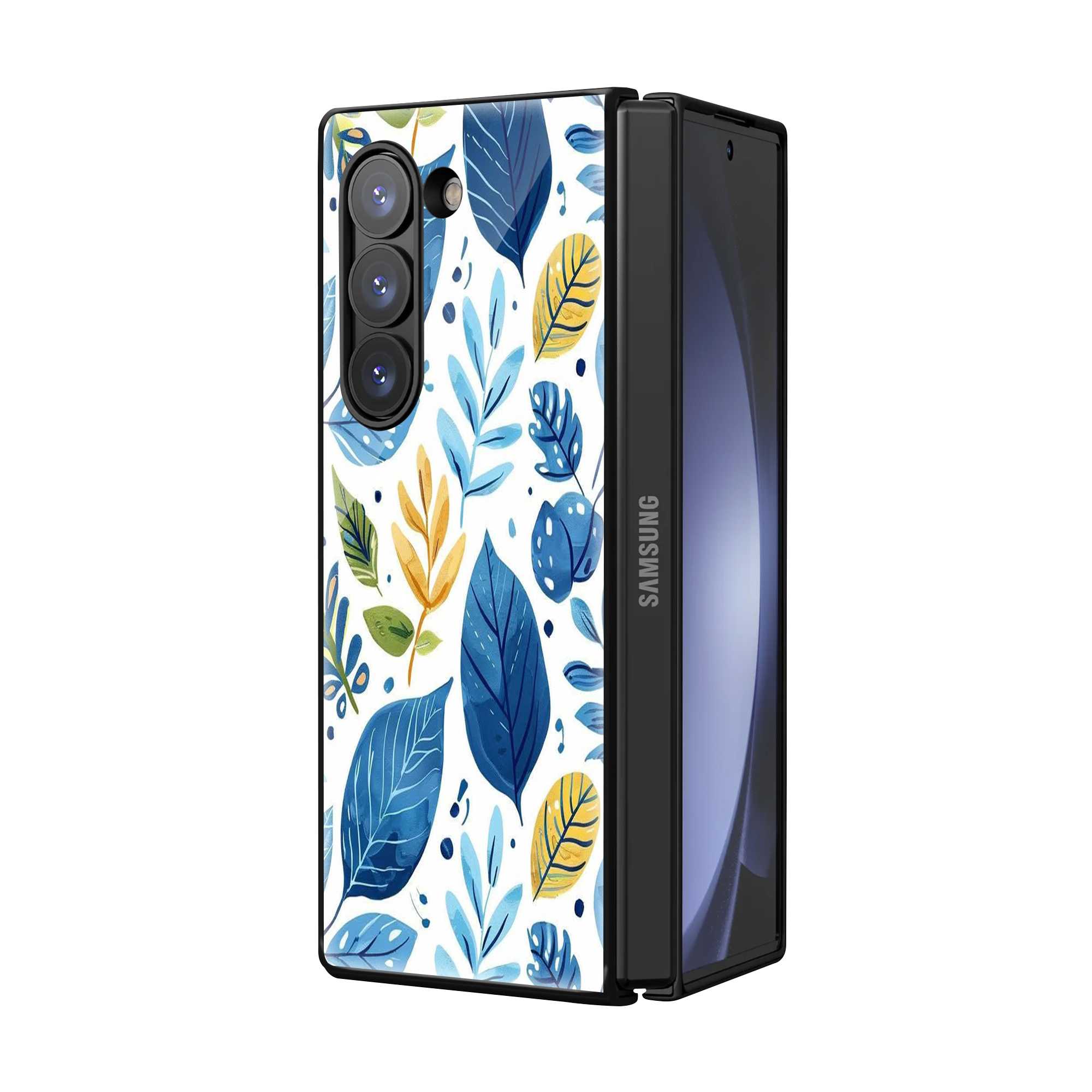 Leaf Elegance Samsung Z Fold Glass Case