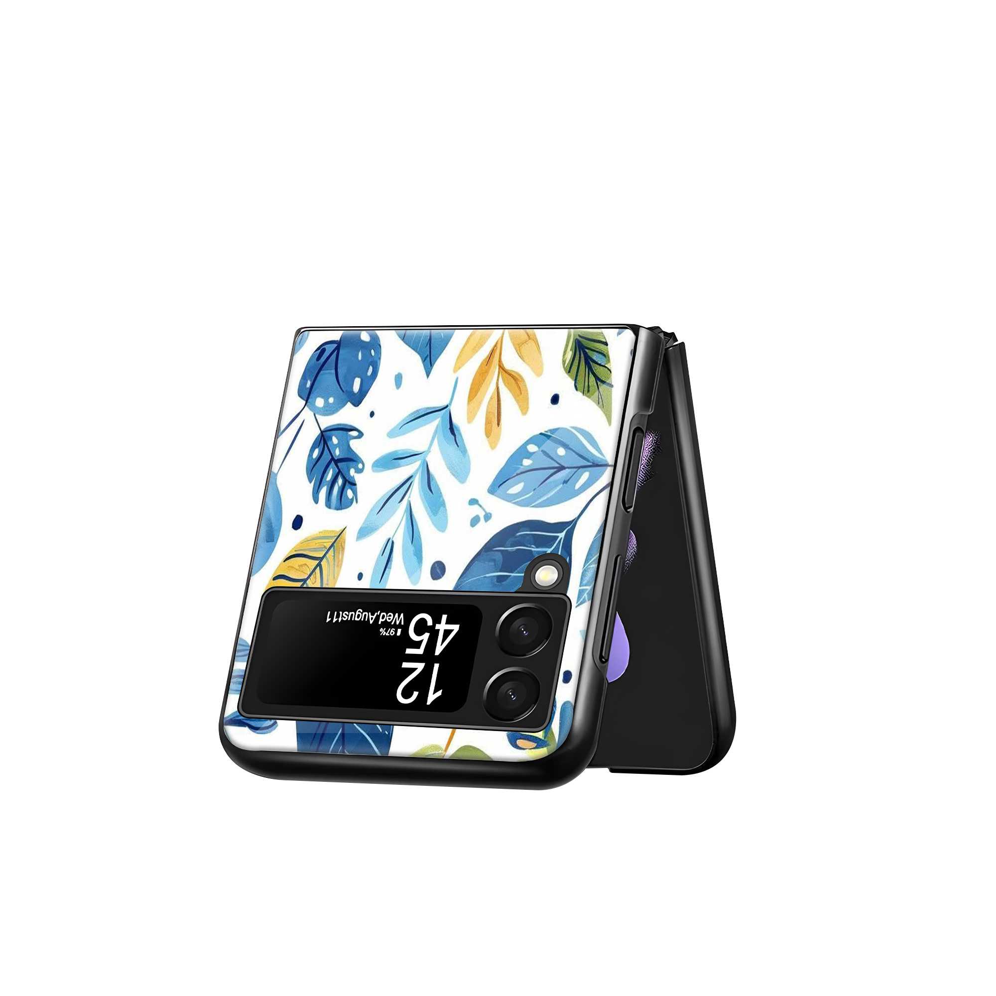 Leaf Elegance Samsung Z Flip Glass Case
