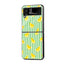 Lemon Stripe Samsung Z Flip Glass Case