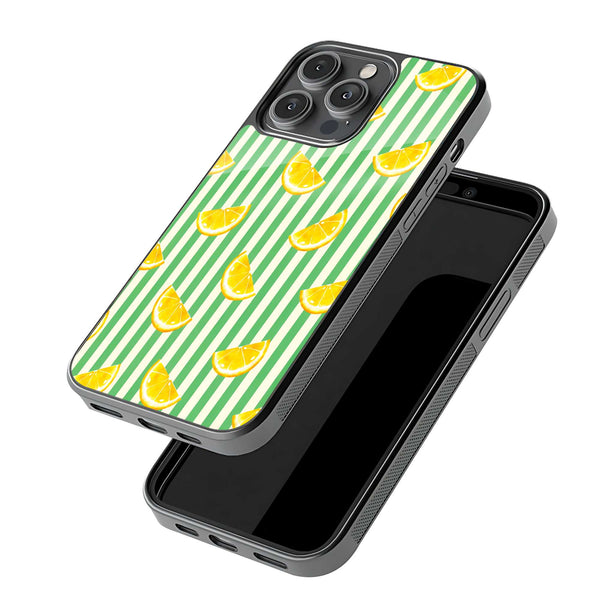 Lemon Stripe Glass Case