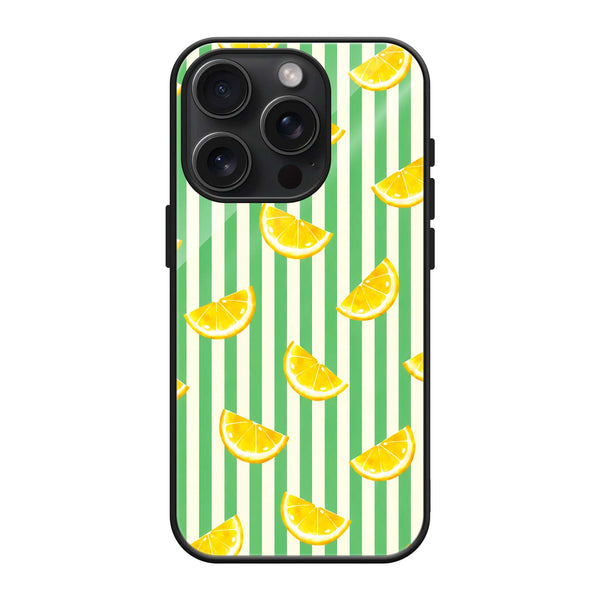 Lemon Stripe Glass Case