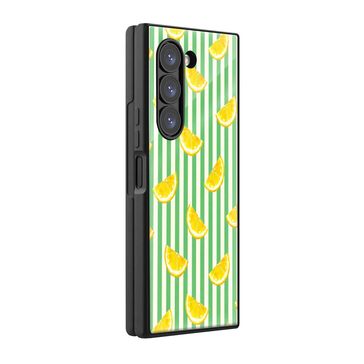 Lemon Stripe Samsung Z Fold Glass Case Main image