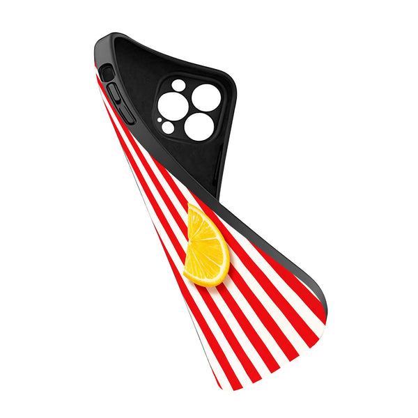 Lemon Stripes Silicone Case