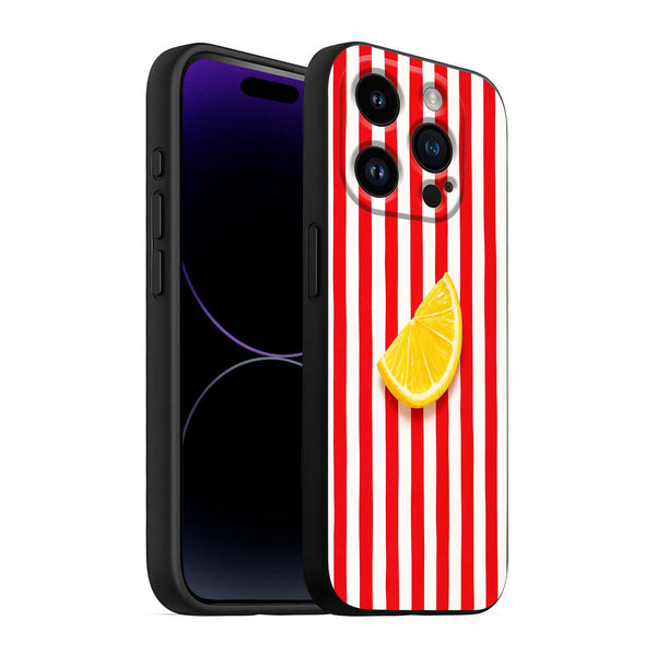 Lemon Stripes Silicone Case