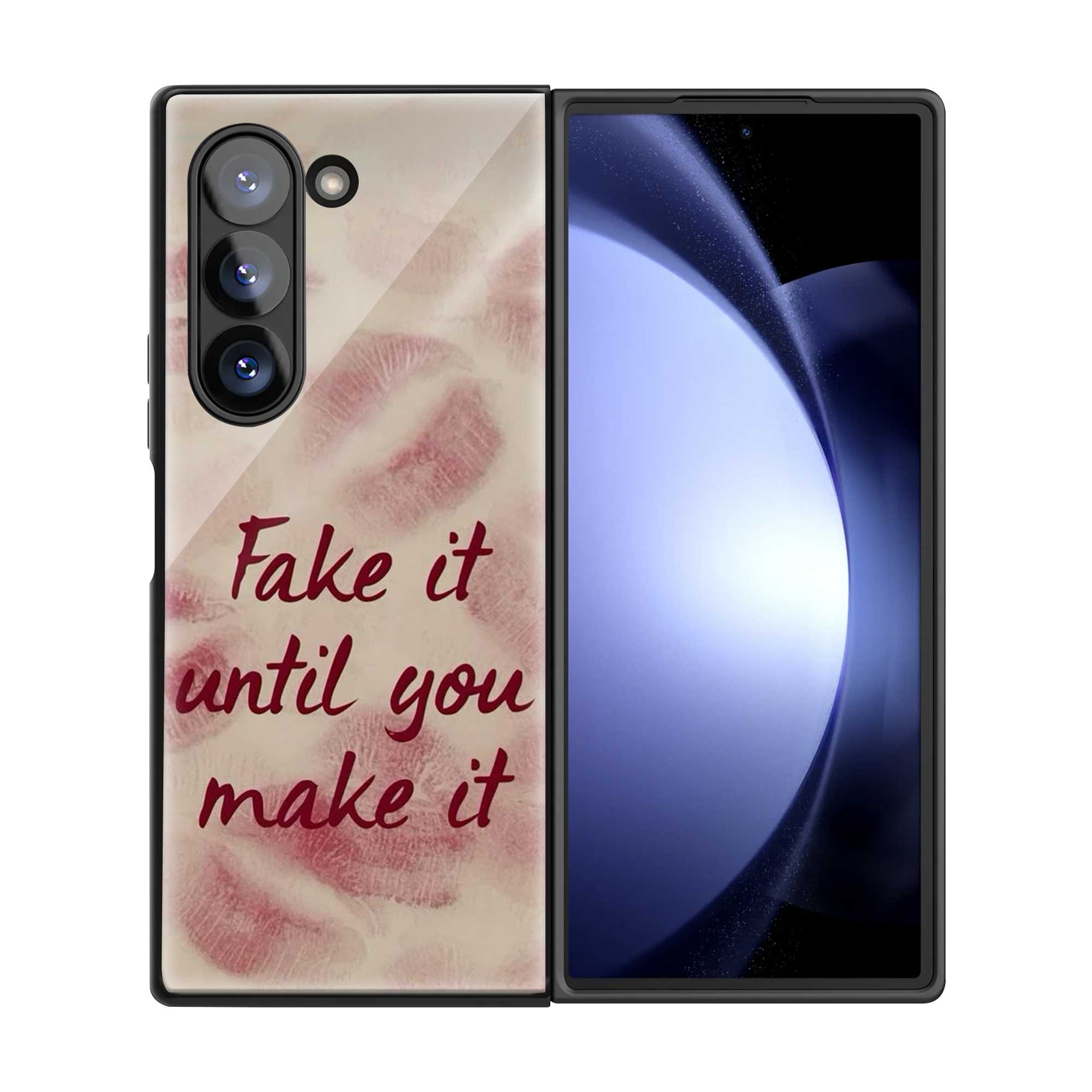 Lipstick Luxe Samsung Z Fold Glass Case