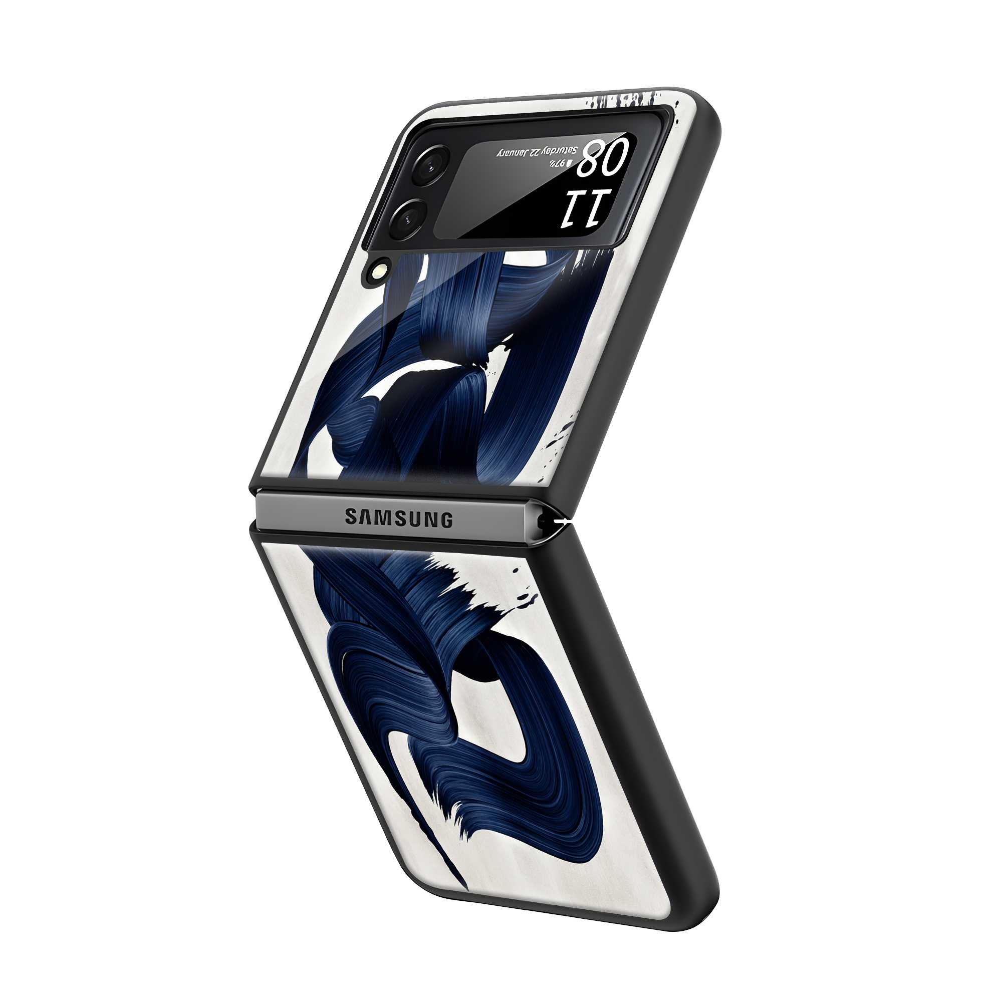 Liquid Brush Samsung Z Flip Glass Case