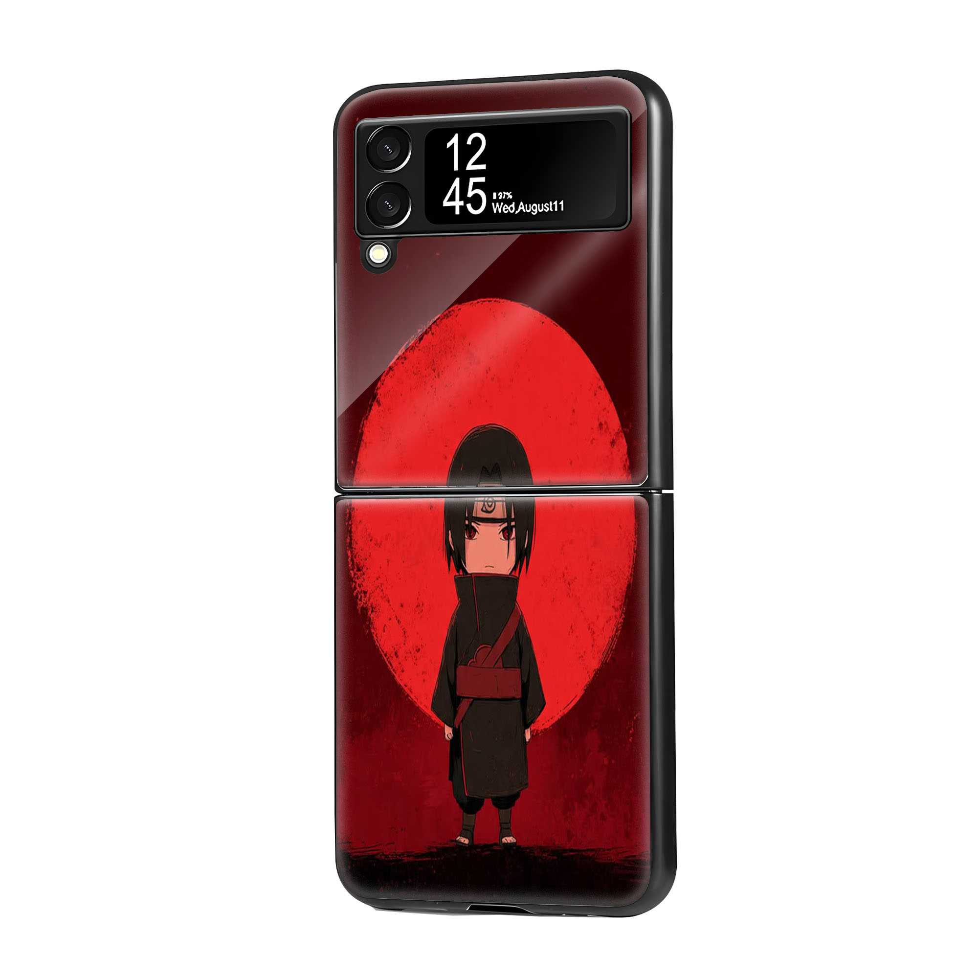 Little Itachi Samsung Z Flip Glass Case