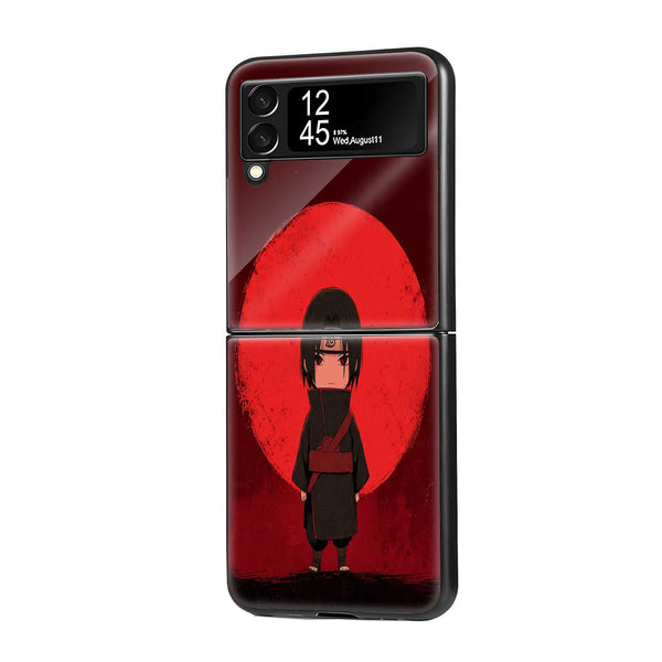 Little Itachi Samsung Z Flip Glass Case