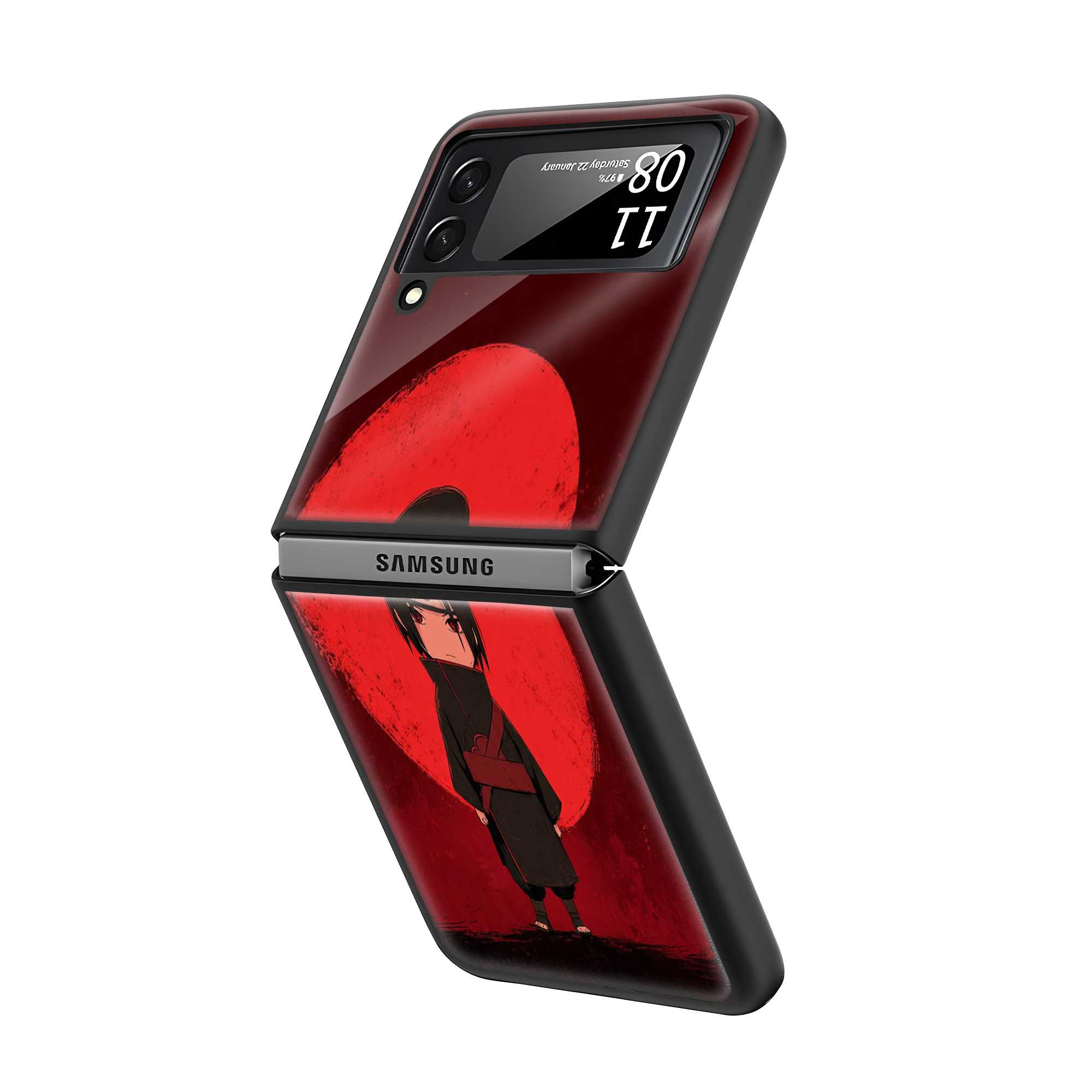Little Itachi Samsung Z Flip Glass Case