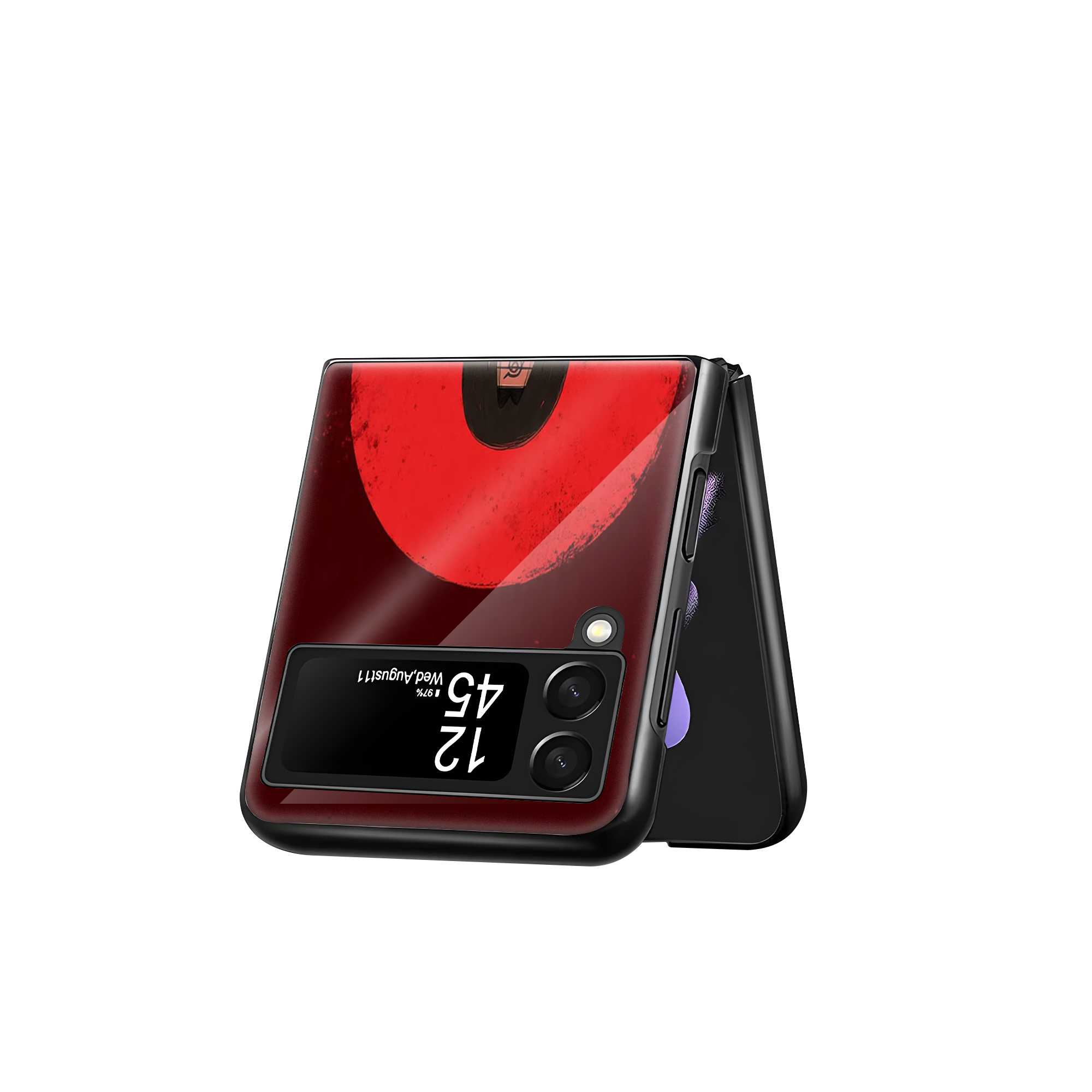 Little Itachi Samsung Z Flip Glass Case