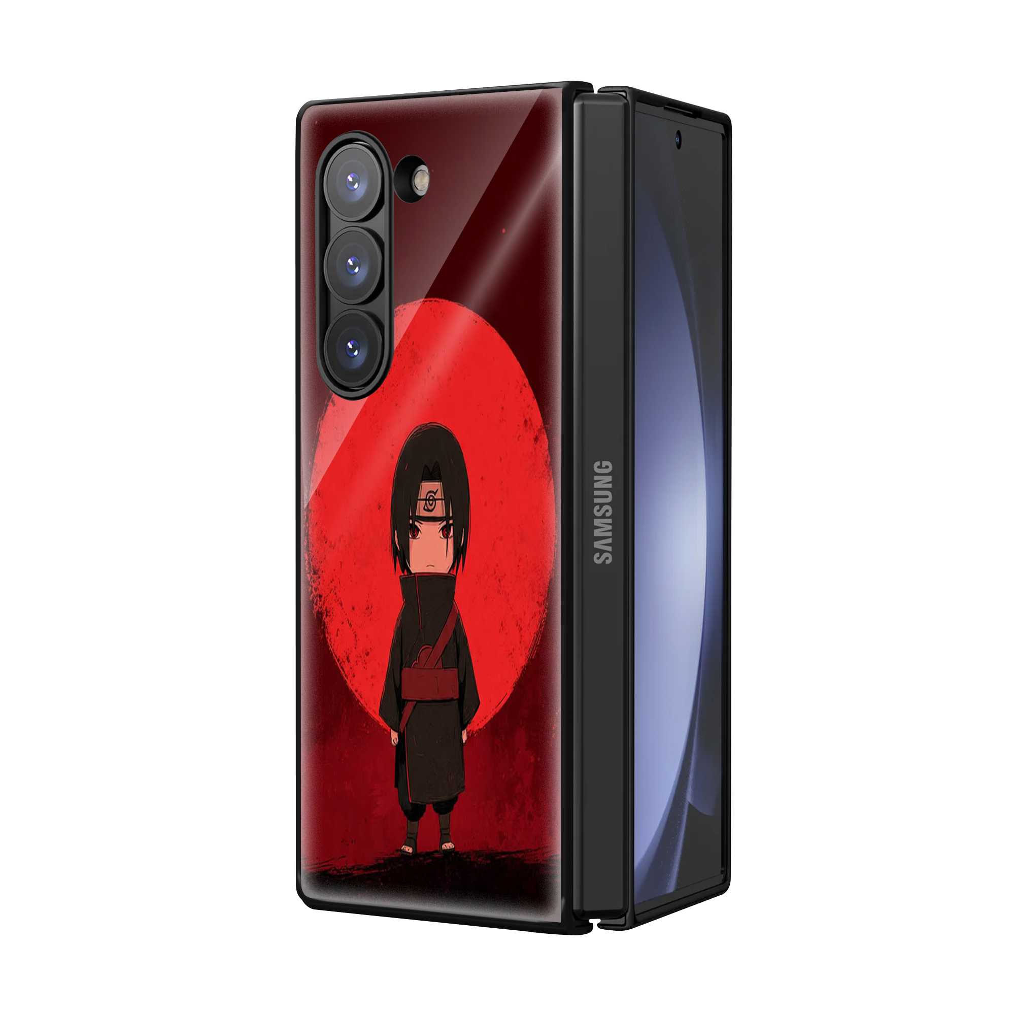 Little Itachi Samsung Z Fold Glass Case