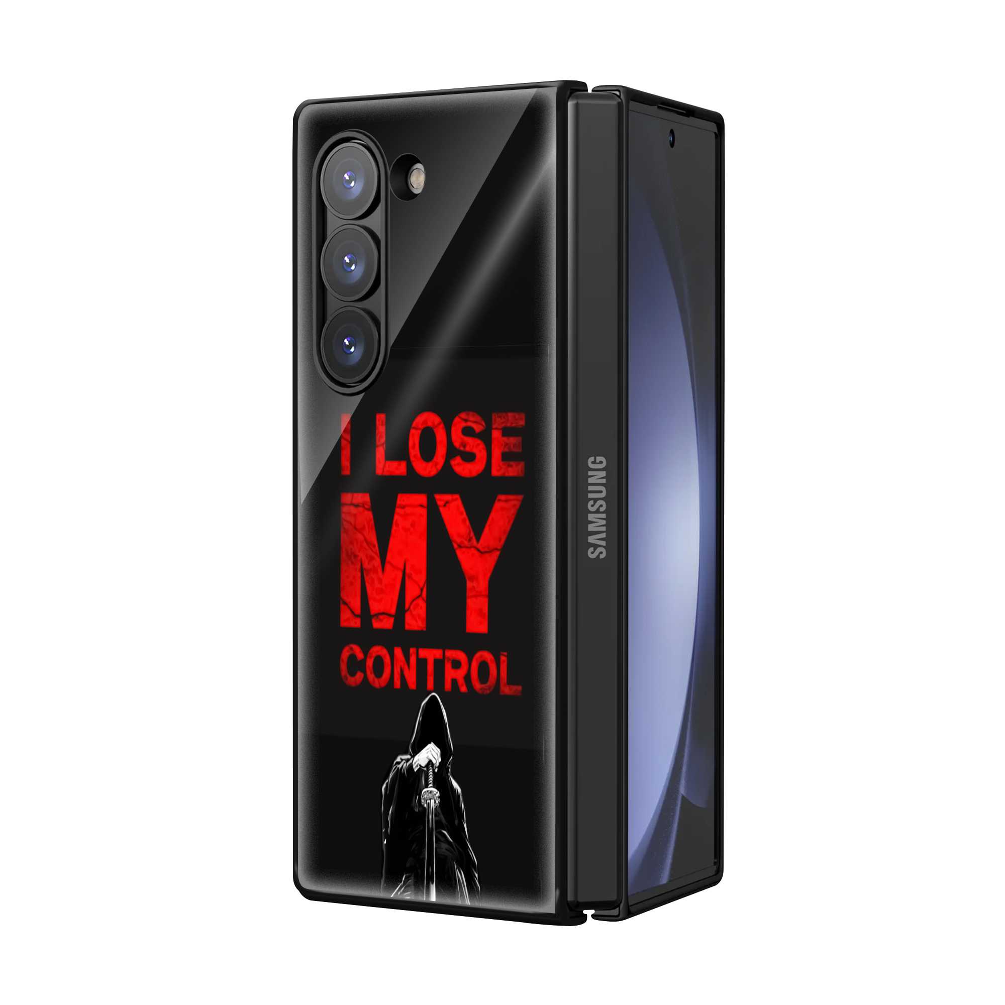 Lose My Control Samsung Z Fold Glass Case Secondary image