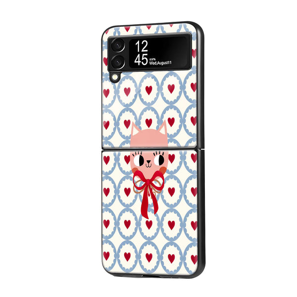 Love Bear Samsung Z Flip Glass Case