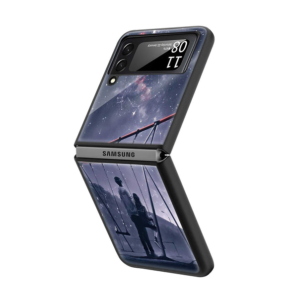 Love Couple Samsung Z Flip Glass Case