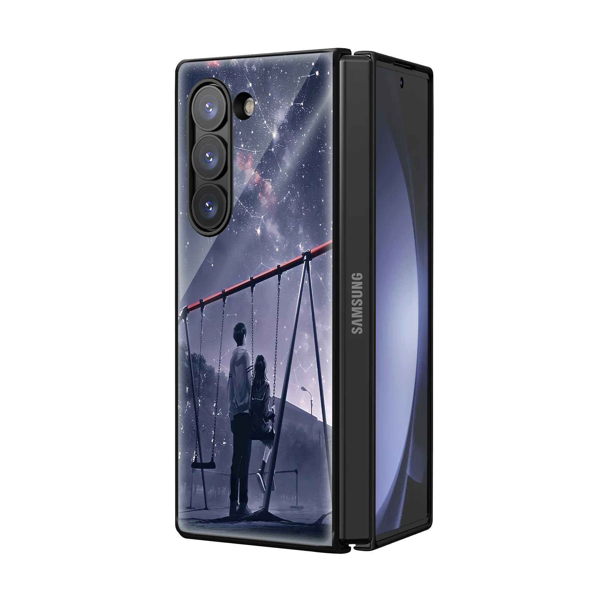 Love Couple Samsung Z Fold Glass Case