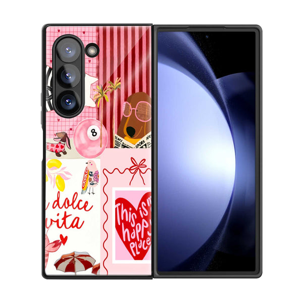 Love Notes Samsung Z Fold Glass Case
