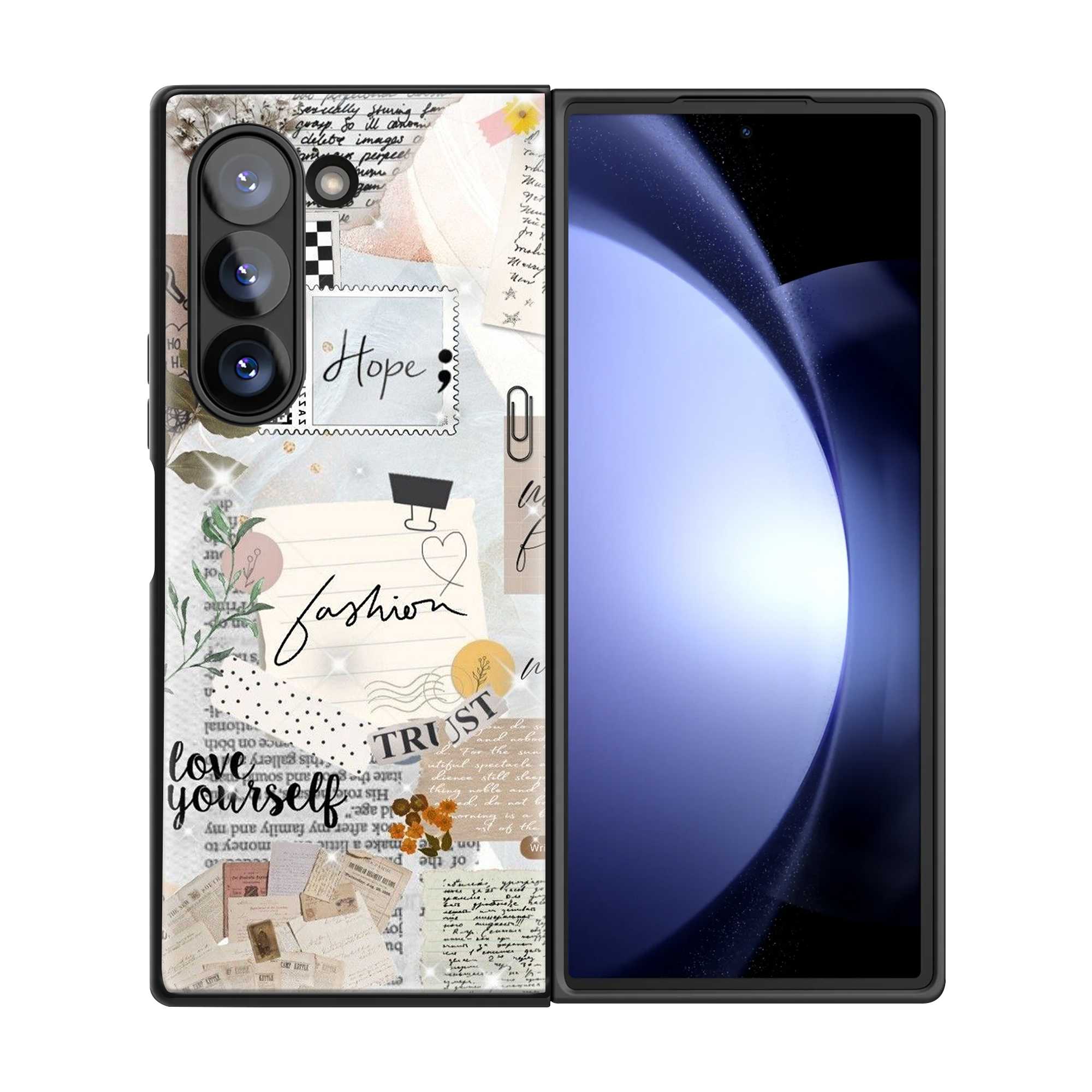 Love yourself Samsung Z Fold Glass Case