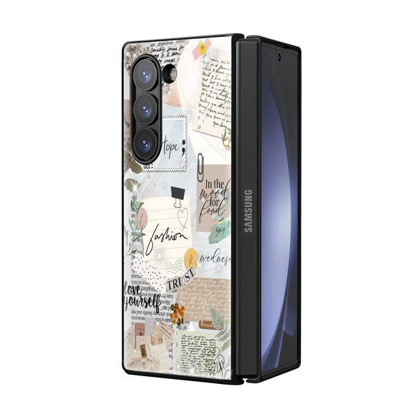 Love yourself Samsung Z Fold Glass Case