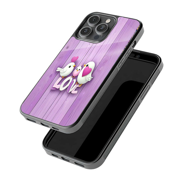 Lovebirds Nest Glass Case
