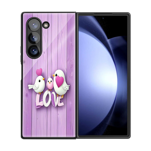Lovebirds Nest Samsung Z Fold Glass Case
