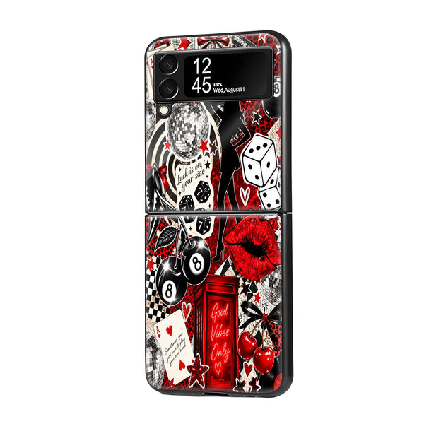 Lucky Vibes Samsung Z Flip Glass Case