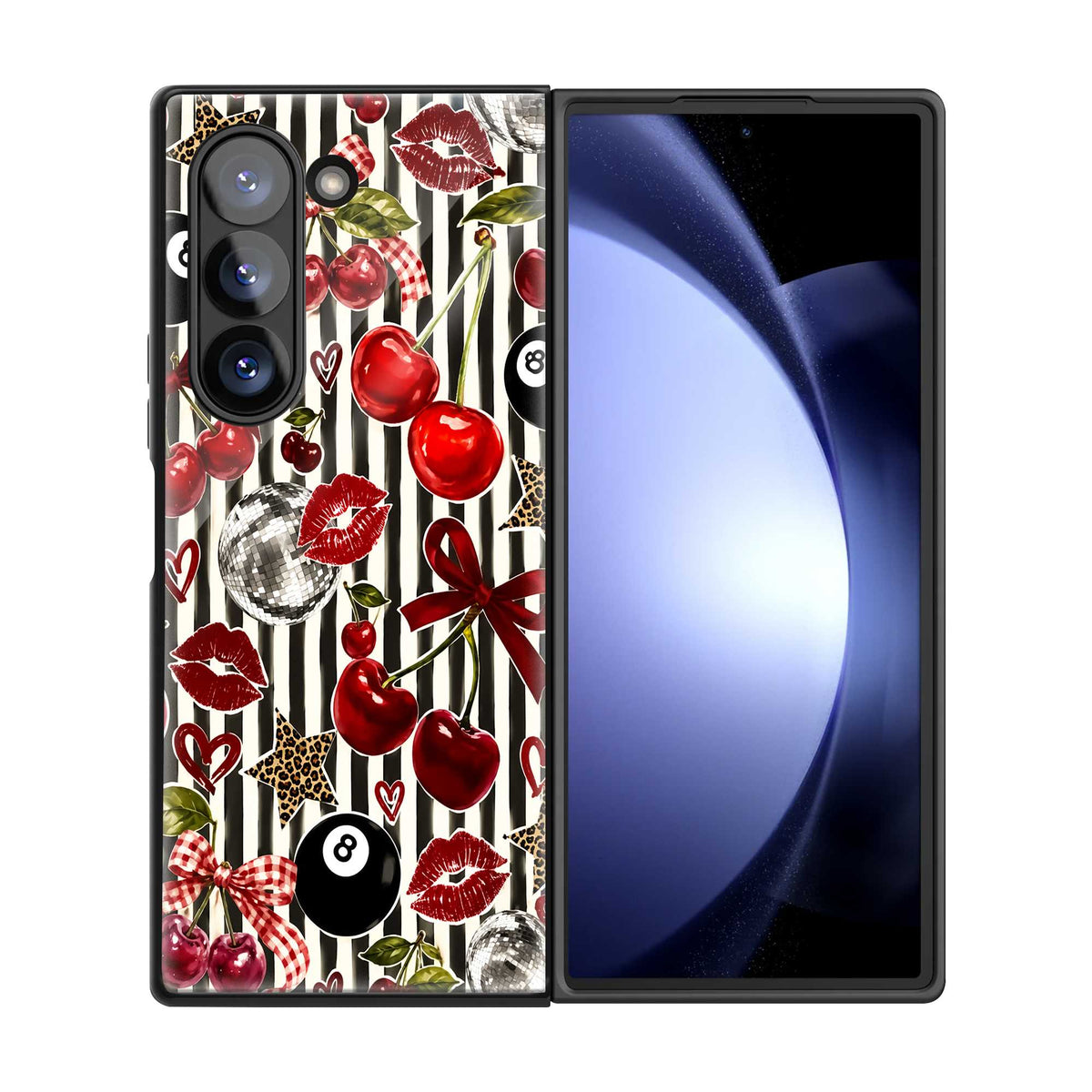 Lucky Cherry Samsung Z Fold Glass Case