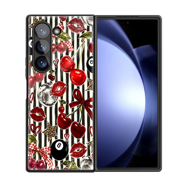 Lucky Cherry Samsung Z Fold Glass Case