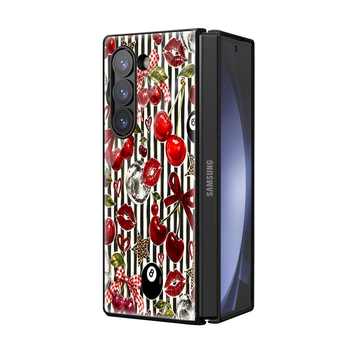 Lucky Cherry Samsung Z Fold Glass Case