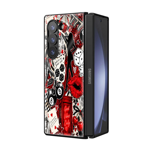 Lucky Vibes Samsung Z Fold Glass Case