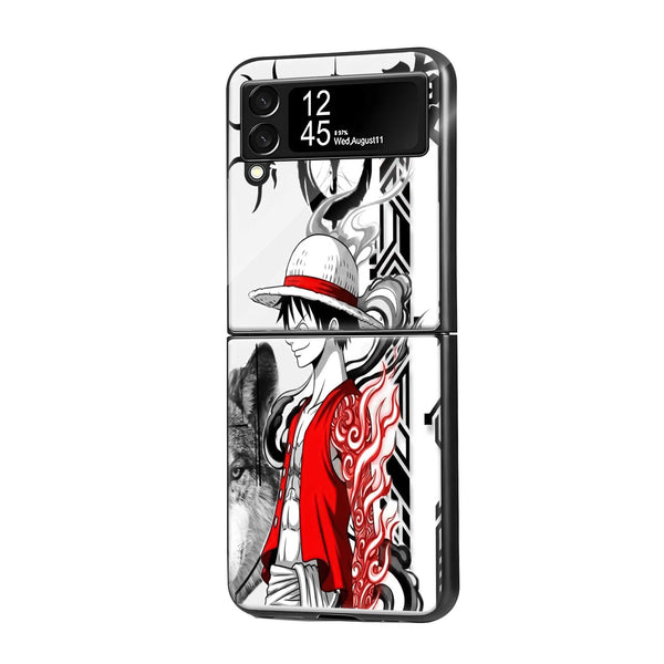 Luffy Pirate Legacy Samsung Z Flip Glass Case