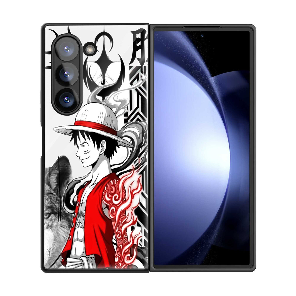 Luffy Pirate King Samsung Z Fold Glass Case