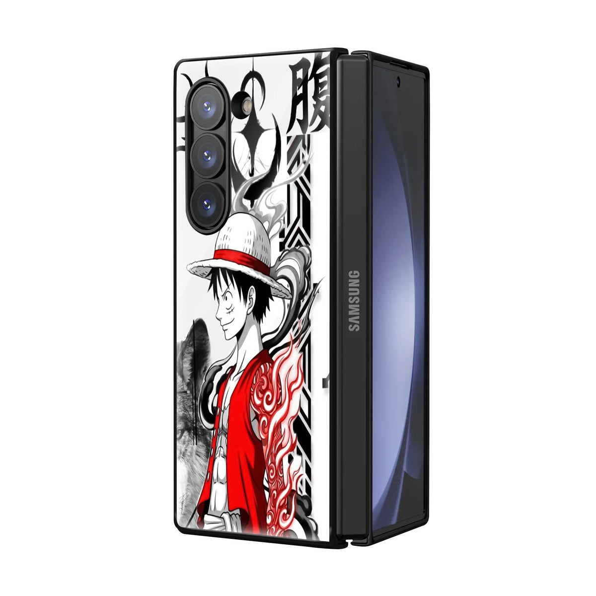 Luffy Pirate King Samsung Z Fold Glass Case
