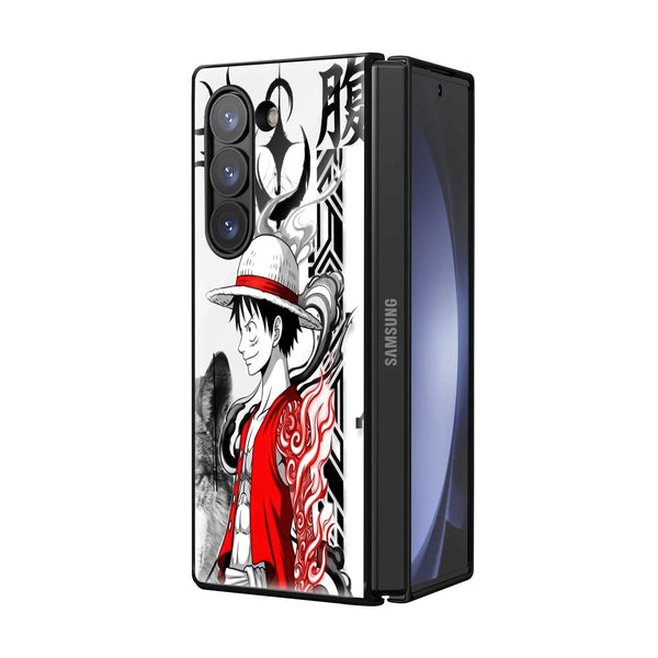 Luffy Pirate King Samsung Z Fold Glass Case