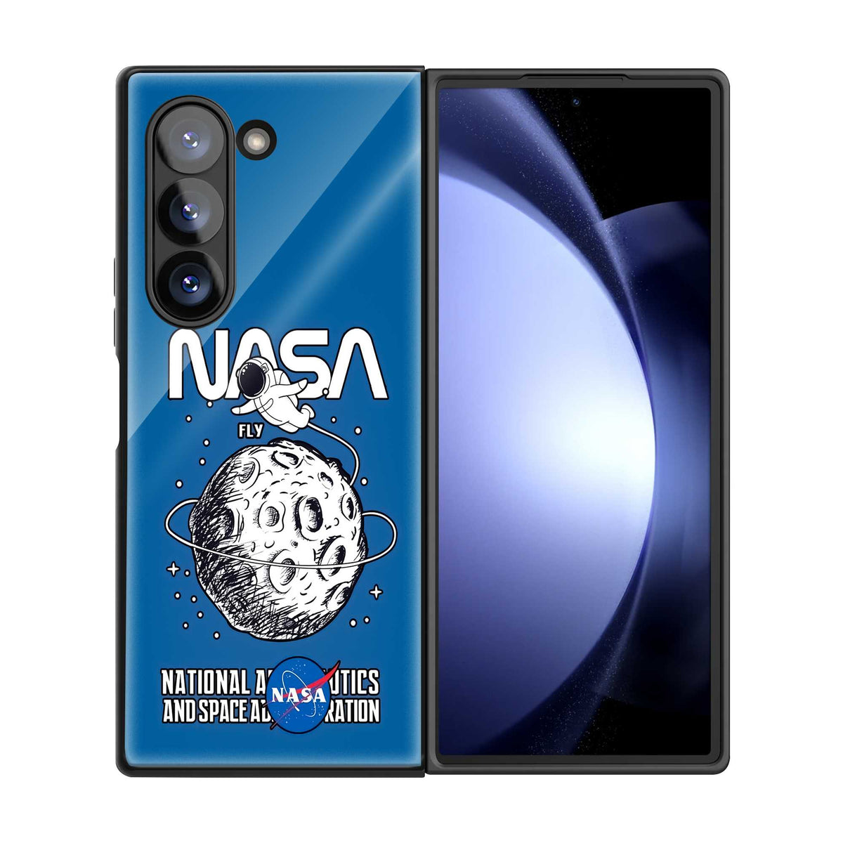 Lunar Explorer Samsung Z Fold Glass Case